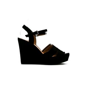 ABOUND Jemma Platform Wedge Sandal Black Heel Shoes 9